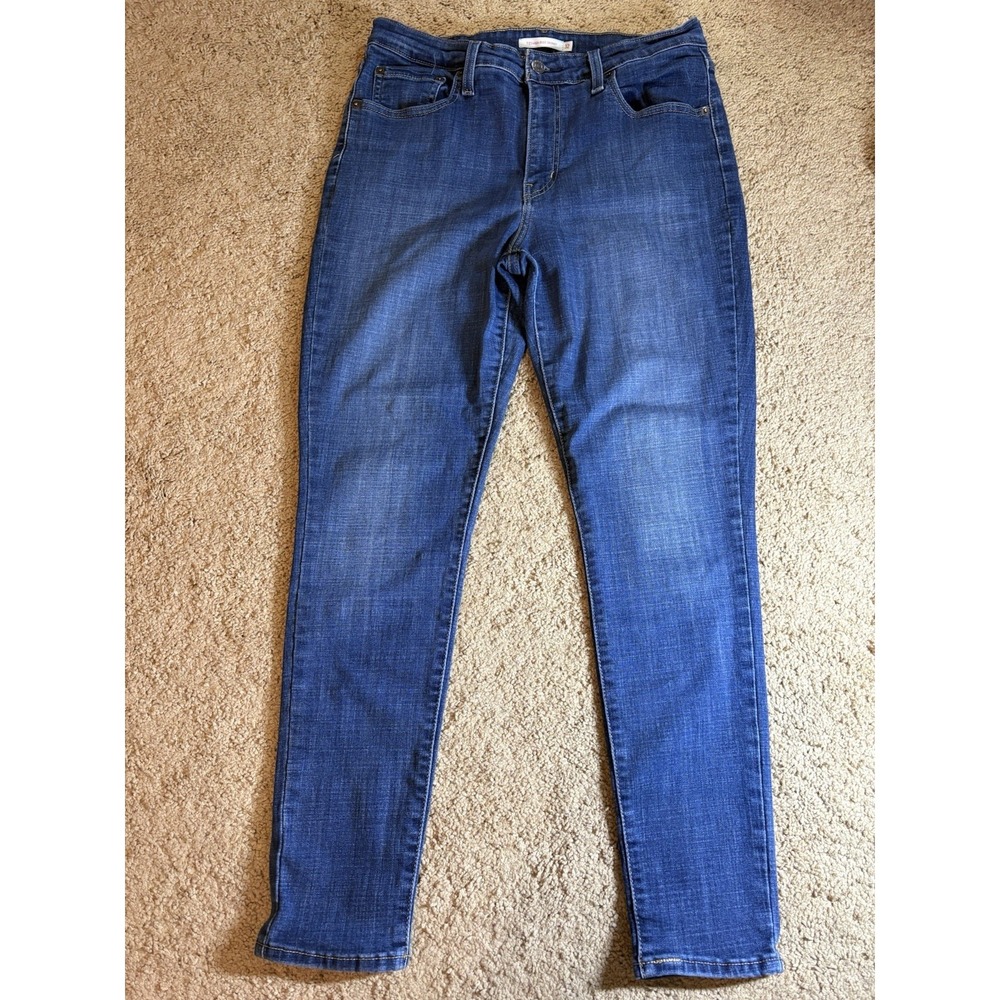 Levis Jeans‎ Women 32 721 High Rise Skinny Dark Blue Denim Stretch Preppy Boho